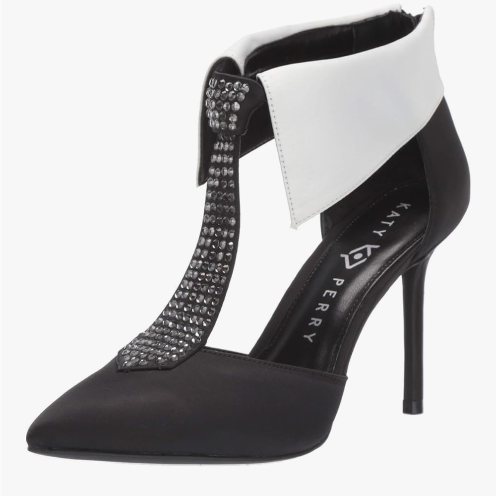 Katy Perry Collections Black and White Embellished Heels
